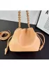 Salsa Leather Small Drawstring Bag Cream