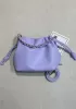 Salsa Leather Small Drawstring Bag Purple