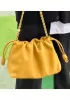 Salsa Leather Small Drawstring Bag Yellow
