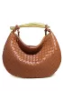 The Fish Handle Medium Vegan Leather Chain Bag Brown