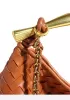 The Fish Handle Medium Vegan Leather Chain Bag Brown