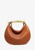 The Fish Handle Medium Vegan Leather Chain Bag Brown