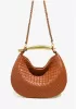 The Fish Handle Medium Vegan Leather Chain Bag Brown