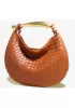 The Fish Handle Medium Vegan Leather Chain Bag Brown