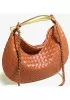 The Fish Handle Medium Vegan Leather Chain Bag Brown