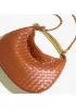 The Fish Handle Medium Vegan Leather Chain Bag Brown