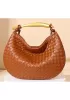 The Fish Handle Medium Vegan Leather Chain Bag Brown