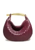 The Fish Handle Medium Vegan Leather Chain Bag Cave Burgundy