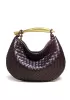 The Fish Handle Medium Vegan Leather Chain Bag Choco