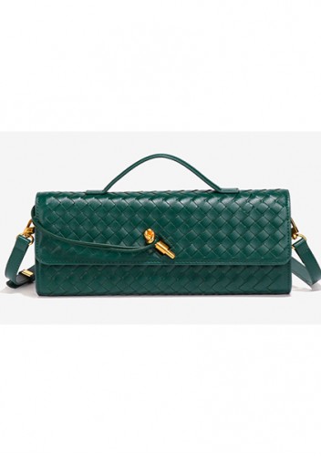 Allegria Long Clutch With Handle Vegan Leather Bag Green