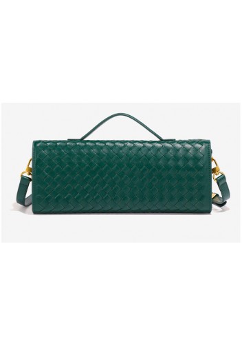 Allegria Long Clutch With Handle Vegan Leather Bag Green