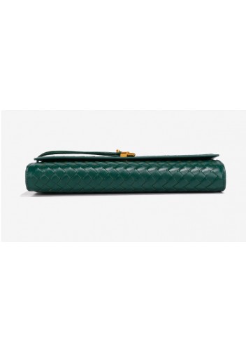 Allegria Long Clutch With Handle Vegan Leather Bag Green