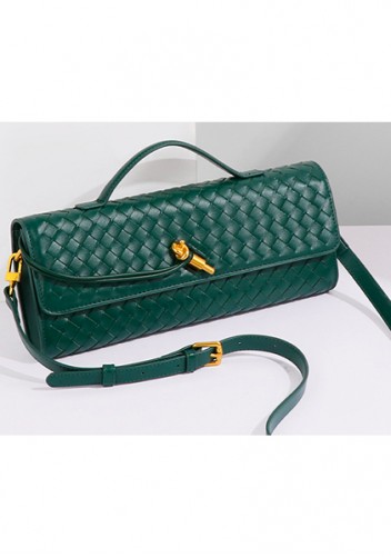 Allegria Long Clutch With Handle Vegan Leather Bag Green