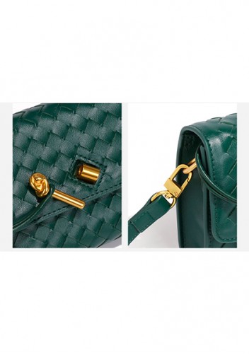 Allegria Long Clutch With Handle Vegan Leather Bag Green