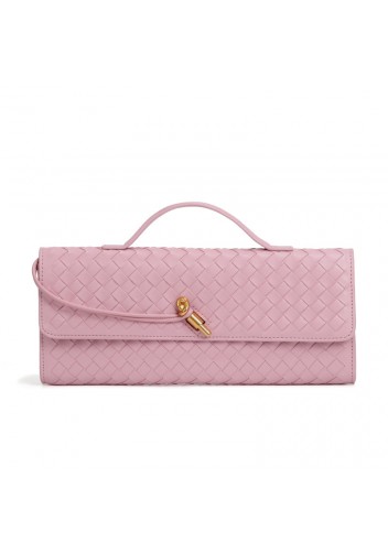 Allegria Long Clutch With Handle Vegan Leather Bag Pink