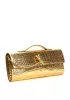 Allegria Long Clutch With Handle Croc Leather Bag Gold