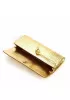 Allegria Long Clutch With Handle Croc Leather Bag Gold