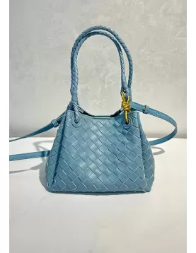 Mia Chute Leather Small Shoulder Bag Blue