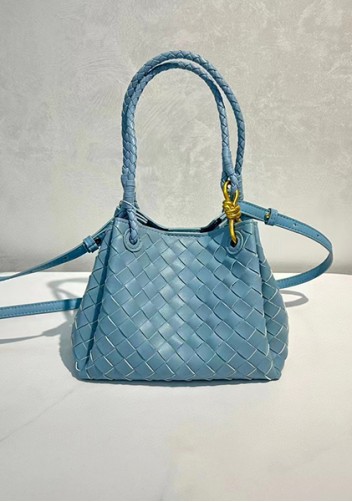 Mia Chute Leather Small Shoulder Bag Blue