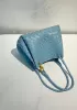 Mia Chute Leather Small Shoulder Bag Blue