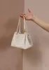 Mia Chute Leather Small Shoulder Bag Cream