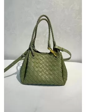 Mia Chute Leather Small Shoulder Bag Green