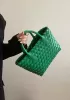 Grand Boulevard Woven Small Tote Green