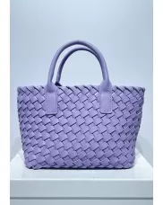 Grand Boulevard Woven Small Tote Purple