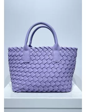 Grand Boulevard Woven Small Tote Purple