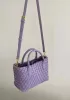 Grand Boulevard Woven Small Tote Purple