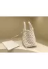 Grand Boulevard Woven Small Tote White