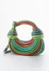 Dina Spaghetti Vegan Leather Knot Shoulder Bag Multi Coloured