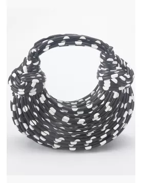 Dina Spaghetti Vegan Leather Knot Shoulder Bag Polka-dot