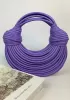 Dina Spaghetti Vegan Leather Knot Shoulder Bag Purple