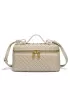 Mia Woven Synthetic Leather Long Beauty Case Sand