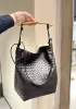 The Fish Handle Vegan Leather Hobo Bag Black