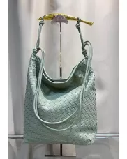 The Fish Handle Vegan Leather Hobo Bag Cave Green