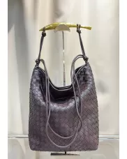 The Fish Handle Vegan Leather Hobo Bag Choco