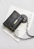 Ivana Crocodile Leather Shoulder Bag Black