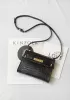 Ivana Crocodile Leather Shoulder Bag Black