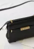 Ivana Leather Shoulder Bag Black