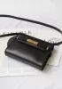 Ivana Leather Shoulder Bag Black