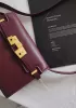 Ivana Leather Shoulder Bag Burgundy