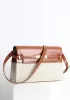 Ivana Leather Shoulder Bag Canvas