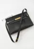 Ivana Lizard Leather Shoulder Bag Black