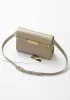 Ivana Leather Small Shoulder Bag Beige