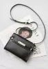 Ivana Leather Small Shoulder Bag Black