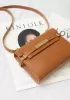 Ivana Leather Small Shoulder Bag Camel