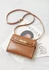 Ivana Leather Small Shoulder Bag Camel