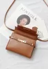 Ivana Leather Small Shoulder Bag Camel